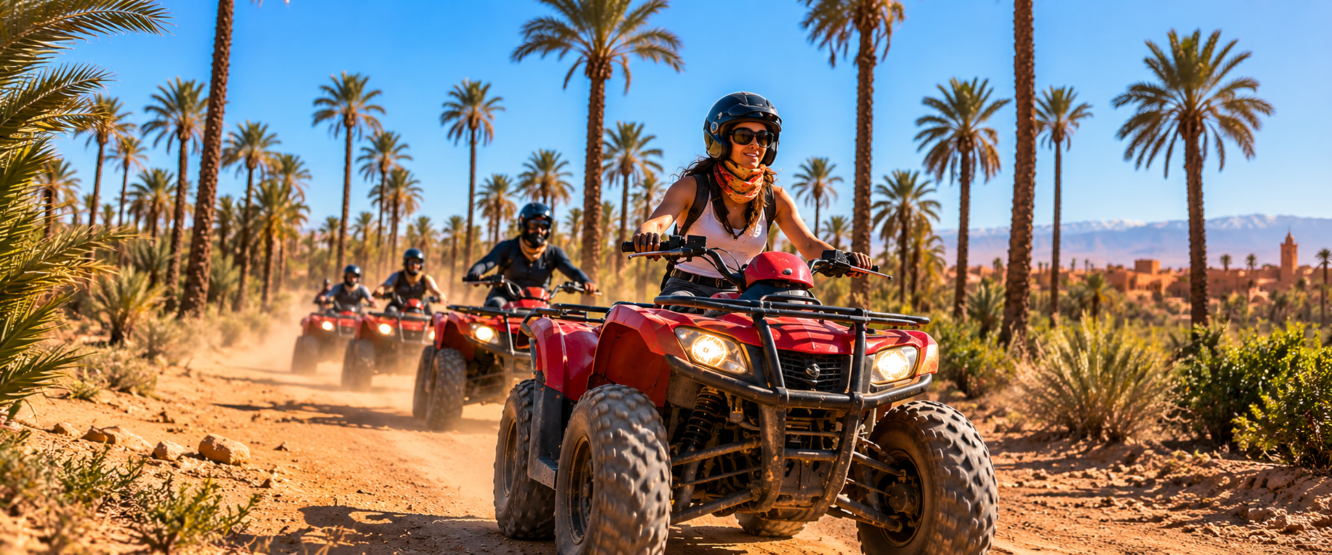 Guided quad bike activity in Marrakech