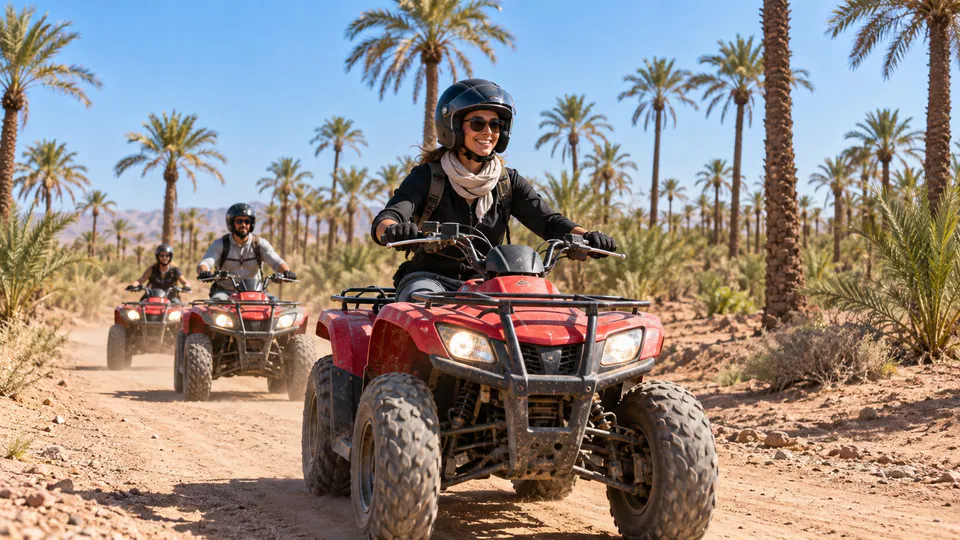Quad bike activity among the palm groves of Marrakech Palmeraie